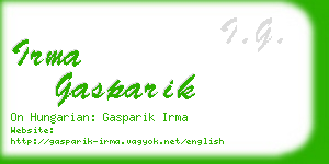 irma gasparik business card